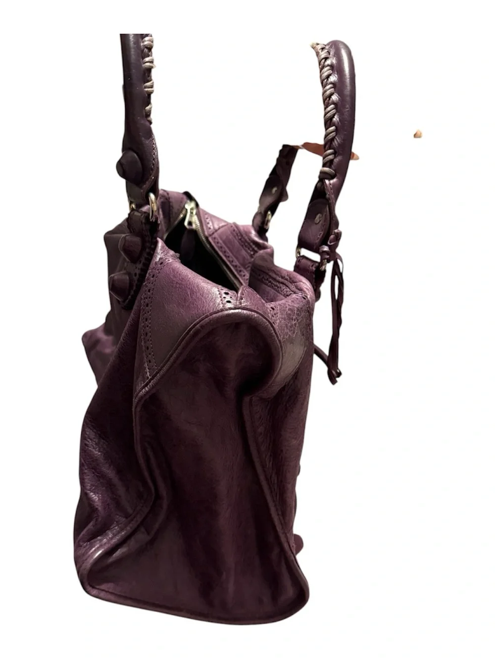 Balenciaga Purple Giant Covered Brogues City Bag